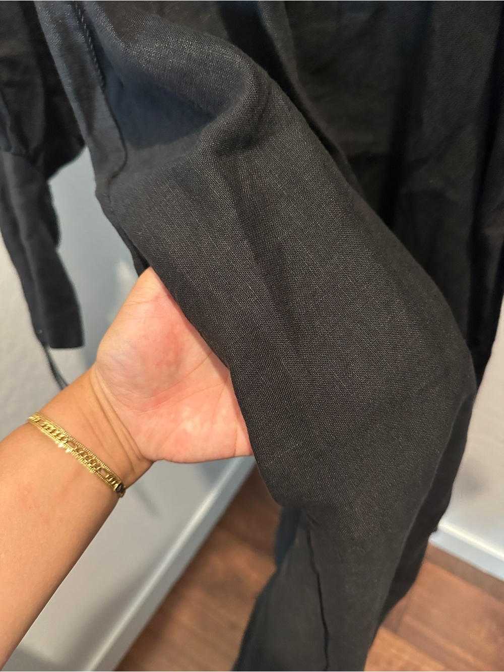 By Frennka Black Linen Custom Dress - Picture 7 of 8
